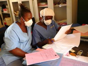 Health workers on duty at the TB Unit at the Lakka Government Hospital 