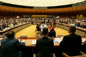 A. Tardy | Delegates participating in discussions at Committee A.