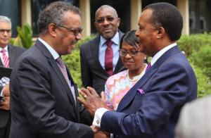 Dr Tedros and President Denis Sassou Nguesso