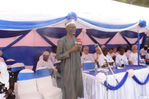 Mr. Momodou Gassama, delivering a statement on behalf of The WHO Representative, Dr. Desta Tiruneh 