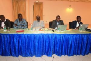 Officials from the Ministries of Health and Finance and WHO at the Tobacco Taxation workshop