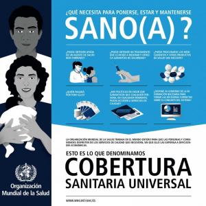 Cartaz da Cobertura Universal da Saúde