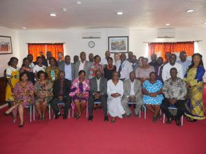 Group photo of the senior managements and technical officers of the WHO Country Office in Sierra Leone and the Ministry of Health and Sanitation