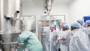 Dr Moeti visits a pharmaceutical plant in Algeirs, Algeria