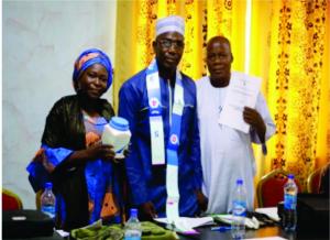 Rahab (left) with colleagues at a Schistosomiasis training.