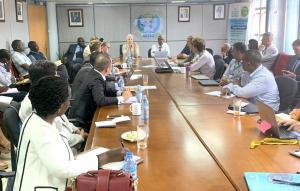 Partner briefing at the WHO country office in Uganda 