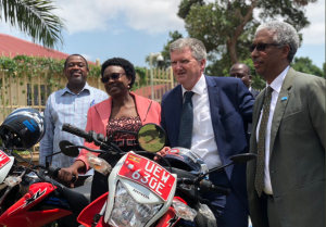 L-R: Commissioner National Disease Control Dr Patrick Tusiime, Minister of Health Dr Jane Ruth Aceng, Ireland Ambassador to Uganda Amb William Carlos and WHO Representative in Uganda Dr Yonas Tegegn Woldemariam