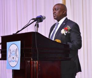 The President of Botswana, His Excellency President Dr Mokgweetsi E.K. Masisi speaking on National Multi-sectoral Strategy on NCDs