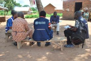 Advocacy to Head of the Okende Refugees Community, Peter Ketcho by WHO, State, LGA team 21.07.19