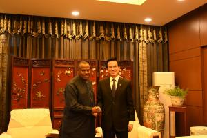 Dr Martins Ovberedjo, WHO Representative to Eritrea and Chinese Ambassador to the State of Eritrea, Mr Yang Zigang 
