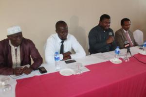 Members of the high table  at the opening ceremony
