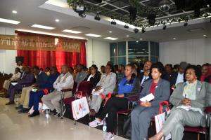 Honorable Minister of Health - Mrs Amina Nurhussien and a section of the participants