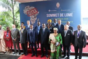 Photo de famille des chefs d'état et de gouvernement présents au sommet
