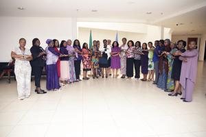 Group of WHO female officers during the International Women's Day celebration  