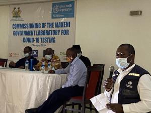 Commissioning of the Molecular laboratory in Makeni to facilitate scaling up of COVID-19 testing