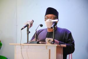 Nigeria’s Minister of Health, Dr Osaige Ehanire at the launching of the RMNCAEH+N platform in Abuja.jpg