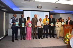 Launching of the Maternal and Child Health Handbook to improve the health of Mothers and Babies by  Dr Hon K. K. Jagutpal, Minister of Health and Wellness in the presence of Regional Health Directors, Director General Health Services and WHO Representative in Mauritius, Dr Laurent Musango 