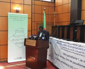 Dr Nguessan Bla François fait lecture du message de l'OMS  