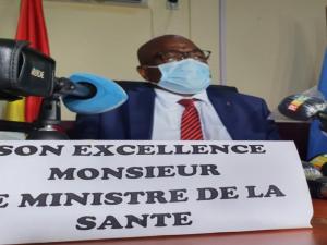 Son Excellence Mr le Ministre de la Santé déclarant officiellement la fin de l'épidémie Ebola