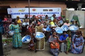 JI vaccination à sainte Cécile Cotonou-Photo de groupe des femmes 