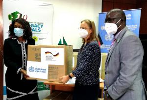 Germany donates 924 000 surgical face masks to WHO for the support to Ministry of Health COVID-19 response work in Zambia