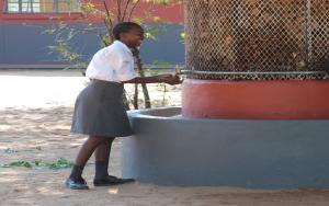 Learner at a rural school in the Omaheke Region 