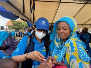 WR administering a Oral Cholera Vaccine during the national campaign in Zanzibarctoral Early Childhood Development Programme