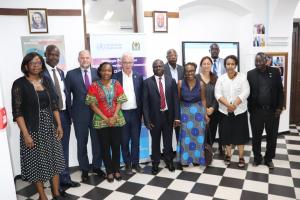 The UN family with the Global Fund delegation at WHO Country Office premises