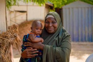 A mother at an IDP camp