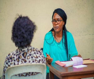 Dr Cheta Otodile, during a consultation session in the clinic