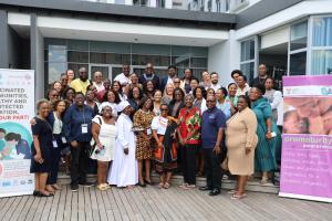 Group photo of participants at the training workshop to orient key stakeholders on Triple Elimination and the process of validation