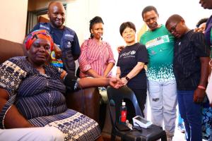 The house visit to the Shezi home which formed part of the campaign on NCDs in iLembe district.