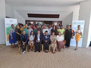 Stakeholders coming together to review and validate the Climate Change and Health Vulnerability and Adaptation Assessment Report