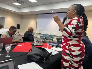 Dr Busisiwe Radebe making a presentation at the workshop