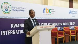Dr Chirombo delivers opening remarks at the JEE session