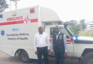 WHO hands over two ambulances and oxygen equipment to strengthen emergency referrals in The Gambia