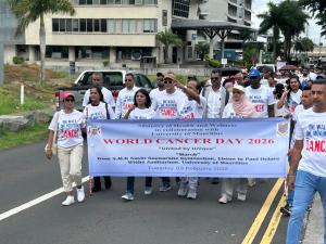 WHO joins the Ministry of Health and Wellness in the Sensitization March against cancer