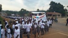 African Vaccination Week parade in Liberia