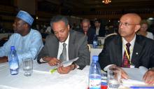 02 From Right to left, WR, Dr. Wondimagegnehu Alemu, CDC Uganda Country Director, Dr Tadesse Wuhib and UNAIDS Country Coordinator Dr. Musa Bungudu attending the 19th joint Review Mission