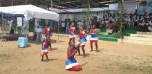 Victory Kids presenting a song on Immunization