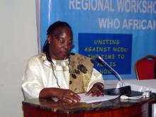 04 Dr Custodia Mandlhate the WHO Kenya Country Representative delivering her remarks at the opening of the regional meeting