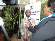 04 Dr Rex Mpazanje gives an interview to journalists present