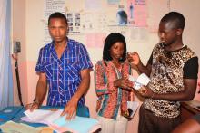  New vaccine being inspected at a health facility