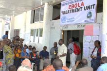 Rep. Edward Ford, District #6 Representative, making remarks at opening of Island Hospital