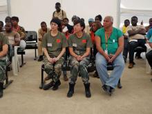  The ceremony included health care workers from China, African Union, Sweden, Cuba and Liberia.