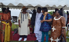 First Lady Middle with the UN Agency heads and the UN Resident Coordinator Ms Ahuna Eziakonwa Second Right