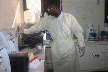 Testing samples in the specialized laboratory