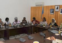Vue partielle de la salle de réunion composée en majorité du staff féminin de l’OMS/Tchad à l’occasion de la Journée Internationale de la Femme (JIF), édition 2013.