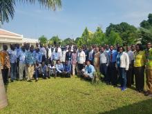 Group photo of 1st batch of participants with Mr Liyosi Evans OIC (5th from R Middle row)