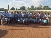 Group photo of 2nd batch of participants with Dr Usman WHO country Representative (8th from R middel row)